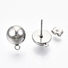 Non-Tarnish 304 Stainless Steel Stud Earring Findings STAS-Q225-16A-10mm-3