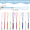 Gorgecraft 66Pcs 11 Colors Polyester Cord Mobile Straps FIND-GF0006-43-2