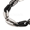 304 Stainless Steel Arch Link Chain Bracelets BJEW-B078-68EBP-2