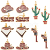 12Pcs 6 Styles Brass Enamel Charms KK-BBC0025-03-1