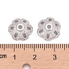 Eco-Friendly 6-Petal Flower Brass Micro Pave Cubic Zirconia Bead Caps ZIRC-M098-01P-FF-4
