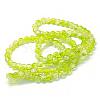 Baking Painted Transparent Crackle Glass Round Bead Strands DGLA-Q018-8mm-25-3