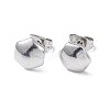 Non-Tarnish 304 Stainless Steel Hexagon Stud Earrings for Women EJEW-I285-04A-P-1