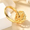 Flower Rotatable Finger Ring for Women RJEW-U035-01G-05-3