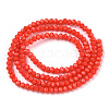 Opaque Solid Color Imitation Jade Glass Beads Strands EGLA-A044-P8mm-D03-2