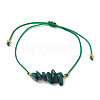 Natural Malachite Braided Bead Bracelets BJEW-JB11155-04-1