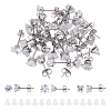 UNICRAFTALE 15 Pairs 3 Styles Cubic Zirconia Ear Studs STAS-UN0022-47-1