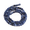 Natural Sodalite Beads Strands G-B088-C25-04-4