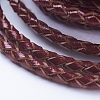1 Roll Round Braided Cowhide Cords WL-SC0001-01A-3