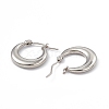 Tarnish Resistant 201 Stainless Steel Hoop Earrings with 304 Stainless Steel Pins for Women X-EJEW-B016-06P-2