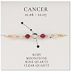Natural stone constellation bracelet with 12 zodiac signs X-NR2952-4-1