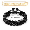 Natural Obsidian Braided Bead Bracelet BJEW-SW00001-19-2