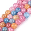 Baking Paint Crackle Glass Beads Strands GLAA-Q106-03A-12-1