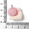 Flocky Opaque Resin Pendants RESI-G105-02D-3