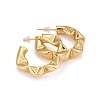 Rack Plating Brass Hammered Chunky C-shape Stud Earrings EJEW-C014-05G-2