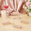   8 Sets 4 Style Transparent Acrylic Place Card & Wood Card Holder Set AJEW-PH0004-07-3