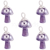 Natural Amethyst Pendants PALLOY-SW0004-09-1