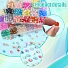 2 Sets 2 Styles DIY Alloy Enamel Pendants & Glass Beads Stretch Bracelets Making Kits DIY-YW0011-85-2