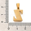 Ion Plating(IP) 304 Stainless Steel Rhinestone Pendants STAS-U035-01G-Z-3