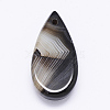 Natural Black Agate Pendants G-K178-26D-3