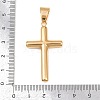 316 Surgical Stainless Steel & Clear Cubic Zirconia Pendants STAS-A137-03C-G-3