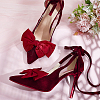 2Pcs Detachable Ribbon Satin Bowknot Shoe Decoration AJEW-PH0011-85B-5