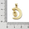 Brass Micro Pave Clear Cubic Zirconia Pendants KK-A221-18B-G-3