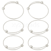 6Pcs Adjustable 304 Stainless Steel Wire Cuff Bangle Making MAK-BBC0001-24A-P-7
