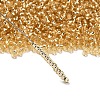 Pale Goldenrod 11/0 Grade A Round Transparent Glass Seed Beads X-SEED-Q007-F33-4