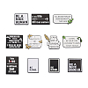 Biyun 11Pcs 11 Style Motivational Enamel Pins JEWB-BY0001-05-9