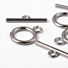 Alloy Toggle Clasps X-TIBE-E001-P-FF-3