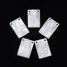 Natural White Shell Pendants SSHEL-D083-29A