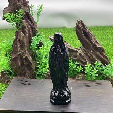 Natural Obsidian Carved Healing Virgin Mary Figurines PW-WG30485-22