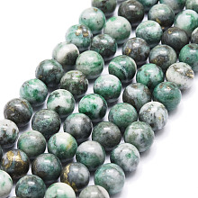 Natural Dioptase Round Beads Strands G-E569-Q01-B