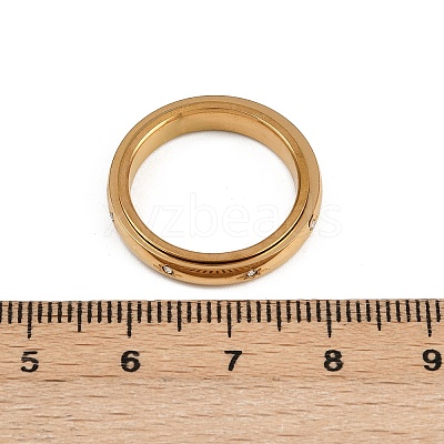 304 Stainless Steel Rhinestone Rotating Finger Rings LS-RJEW-A074-01C-G-1