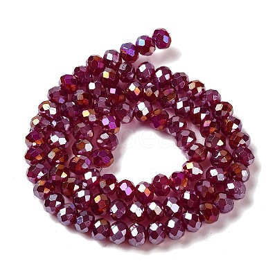 Baking Electroplate Glass Beads Strands LS-DGLA-A039-J6MM-B19-1