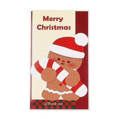 120Pcs Christmas Square Self Adhesive Paper Stickers Roll DIY-M070-07B-1