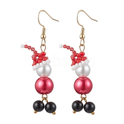 Glass Seed Beads Dangle Earrings EJEW-MZ00504-01-1