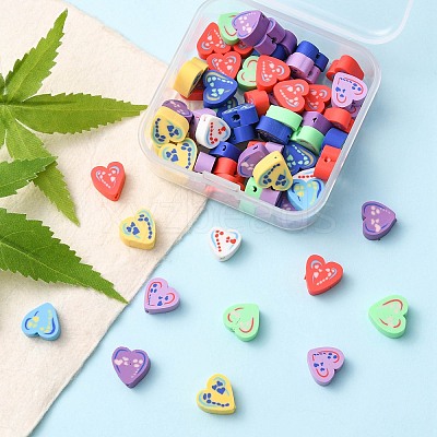 65Pcs Handmade Polymer Clay Beads CLAY-YW0001-68-1
