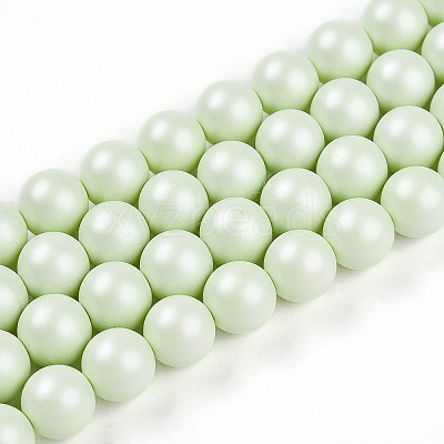 Baking Paint Pearlized Glass Pearl Bead Strands HY-N002-8mm-B02-1