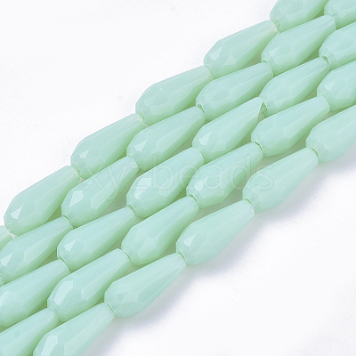 Opaque Solid Color Glass Beads Strands X-GLAA-T009-001H-1