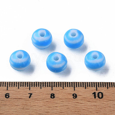 Opaque Striped Acrylic Beads MACR-S373-27D-09-1