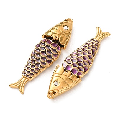304 Stainless Steel Enamel Pendants STAS-Z193-13G-05B-1