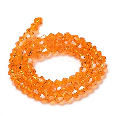Transparent Electroplate Glass Beads Strands EGLA-A039-T6mm-B23-1