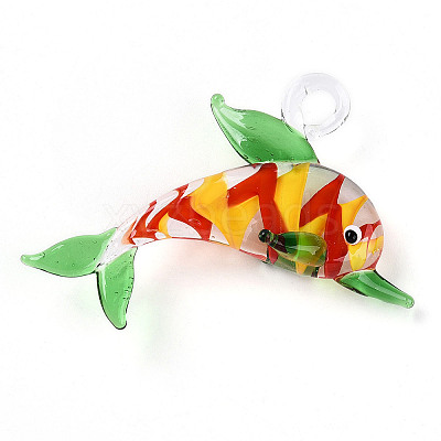 Handmade Lampwork Big Pendants LAMP-T023-14C-1