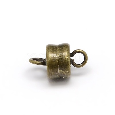 Column Brass Magnetic Clasps with Loops X-KK-M064-AB-NR-1