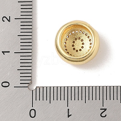 Rack Plating Brass & Cubic Zirconia Pendants KK-Z047-07G-O-RS-1