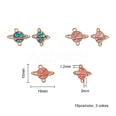 Zinc Alloy Enamel Links connectors ENAM-CJ0001-19-1