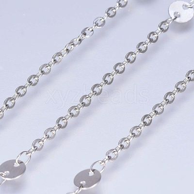 Tarnish Resistant 304 Stainless Steel Cable Chains CHS-E017-03P-1