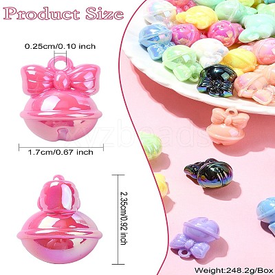 50Pcs Opaque Acrylic Pendants SACR-CJ0001-72-1